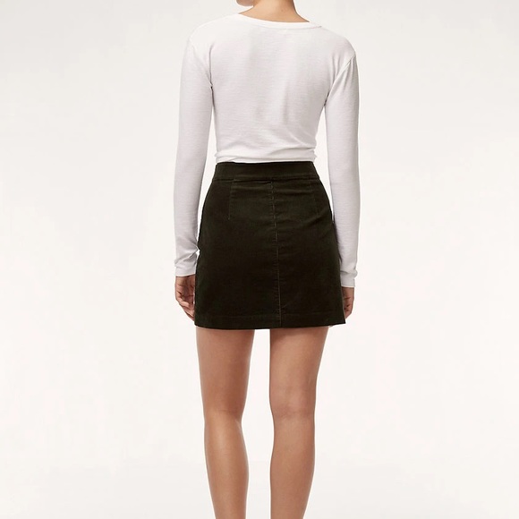 Wilfred Free “Karmen” Corduroy Button-Front Mini Skirt in Black - size 6 - Picture 6 of 8